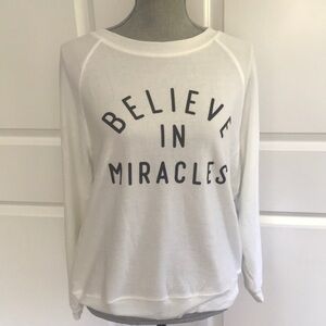 Wildfox White‎ 'Believe in Miracles' Sweatshirt